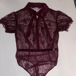 Victoria Secret Size Small Body Suit Lace D5
